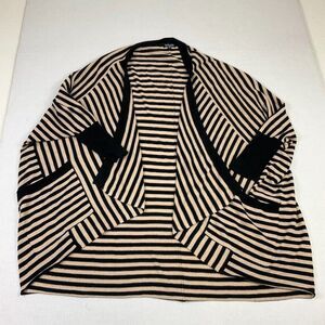 Splendid Open Front Cardigan Striped Dolman 3/4 Sleeve Loose Fit Sweater XS/S